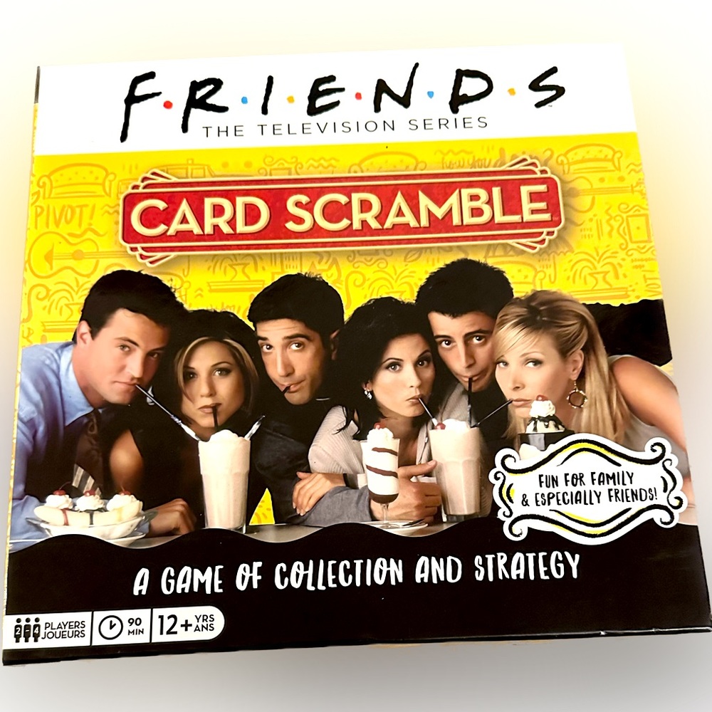 NIB Friends Card Scramble A Game of Collection & Strategy Rachel Ross Monica